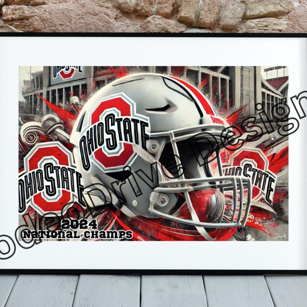 Ohio State Buckeyes National Champions 17x11 Poster Art Print